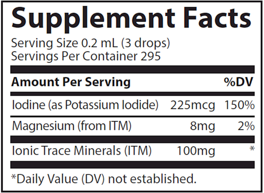Liquid Ionic Iodine from Potassium Iodide 225mcg, 59 mL Liquid