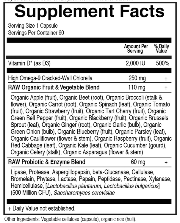 Vitamin Code RAW D3, 2000 IU, 60 Vegetarian Capsules