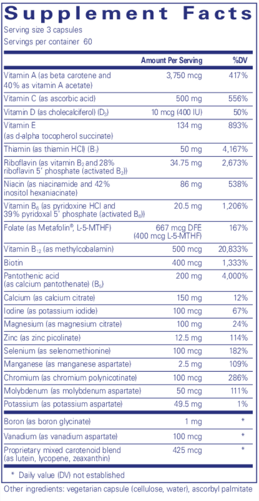 Nutrient 950 A without Copper and Iron, 180 Capsules , Brand_Pure Encapsulations caps Form_Capsules Not Emersons Requires Consultation Size_180 Caps Size_180 Capsules