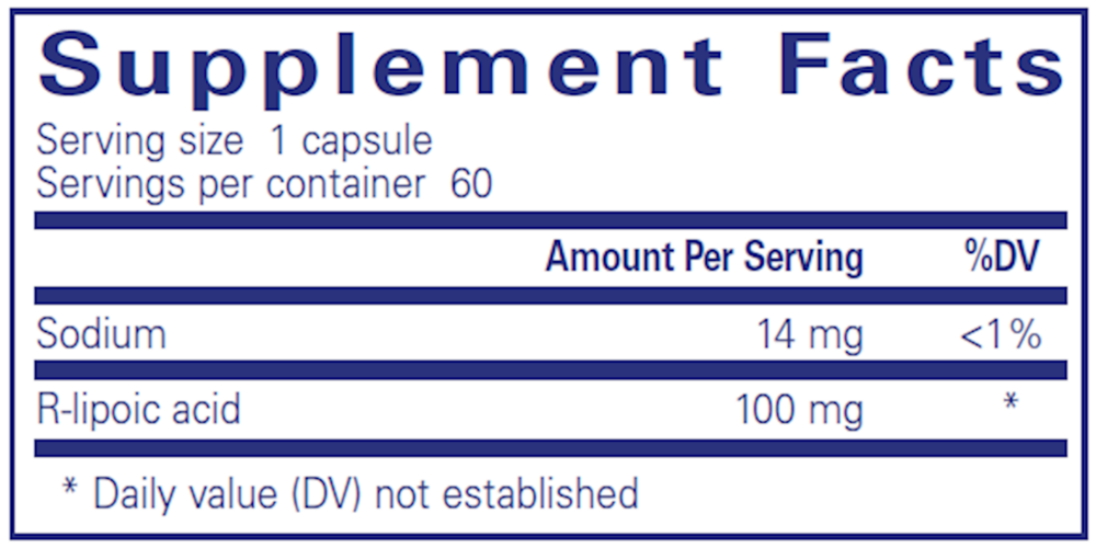 R-Lipoic Acid (stabilized), 60 Capsules , Brand_Pure Encapsulations caps Emersons Form_Capsules Requires Consultation Size_60 Capsules