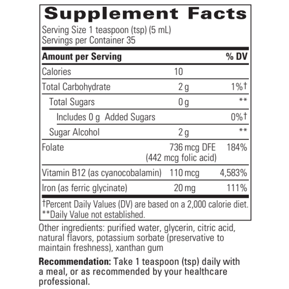 Liquid Iron Apple Cinnamon Flavor, 177 mL