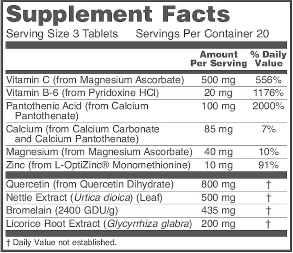 Aller-All Seasonal Support, 60 Tablets , Brand_Protocol for Life Balance Form_Tablets Requires Consultation Size_60 Tablets tablets