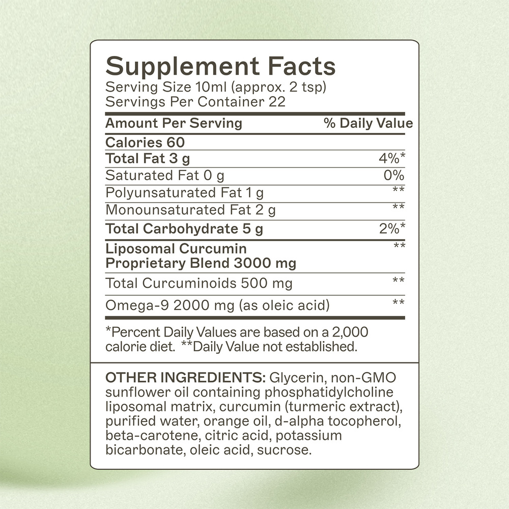 Amy Myers MD Liposomal Curcumin - supplement facts