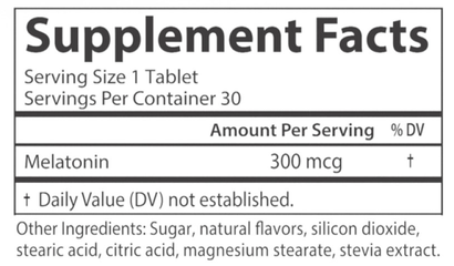 Melatonin - 300 mcg, 30 Tablets