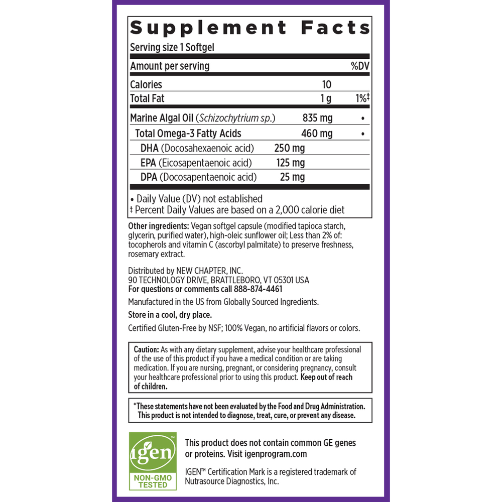 Vegan Omega 3 Complex, 30 Softgels