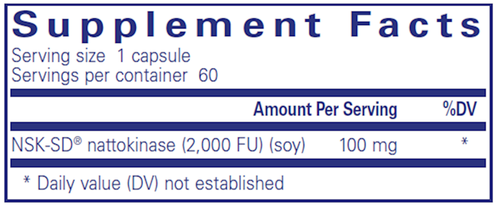 NSK-SD™ (Nattokinase), 100 mg, 120 Capsules , Brand_Pure Encapsulations caps Emersons