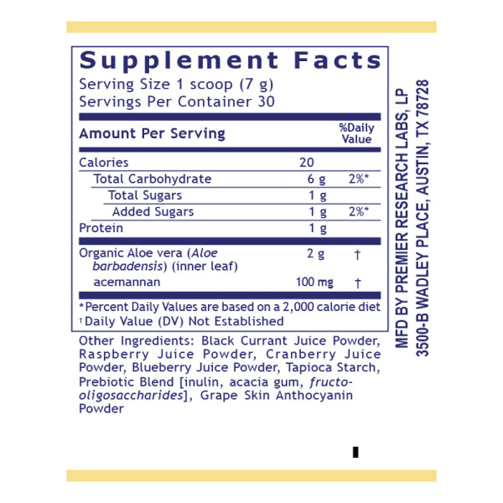 Premier Aloe Powder, Mixed Berry Flavor, 210 Grams , Brand_Premier Research Labs Form_Powder powder Requires Consultation Size_210 Grams