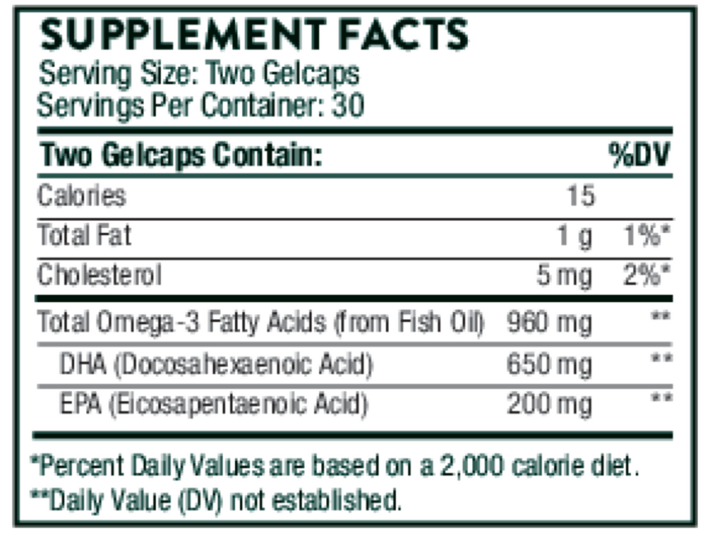 Advanced DHA, 60 Gelcaps , Brand_Thorne Research Form_Gelcaps Size_60 Gelcaps