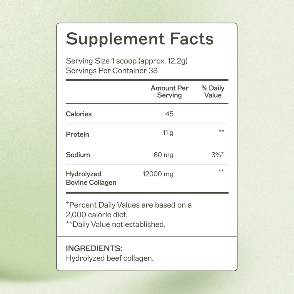 Amy Myers MD Collagen Protein - supplement facts