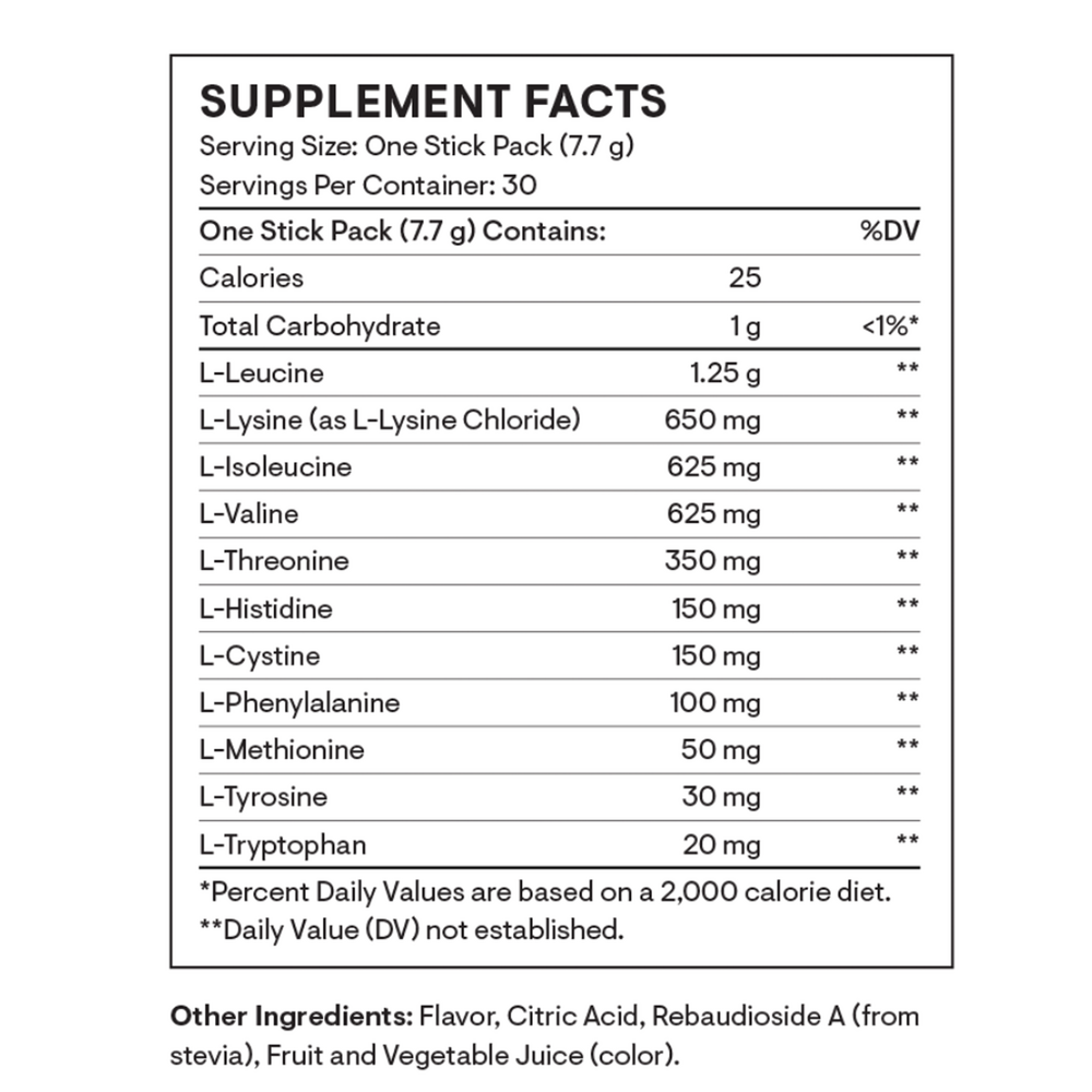 Amino Complex Berry Flavored, 30 Packets , Brand_Thorne Research Form_Packets Size_30 Packets