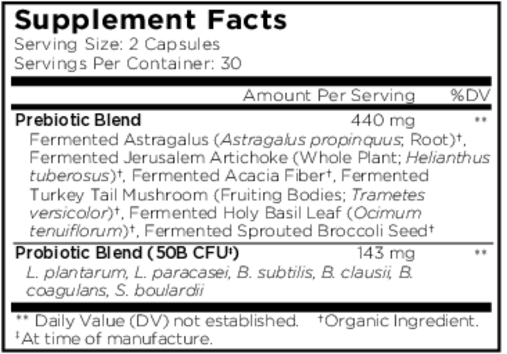 Amen SBO Probiotic 50 Billion CFU — supplement facts