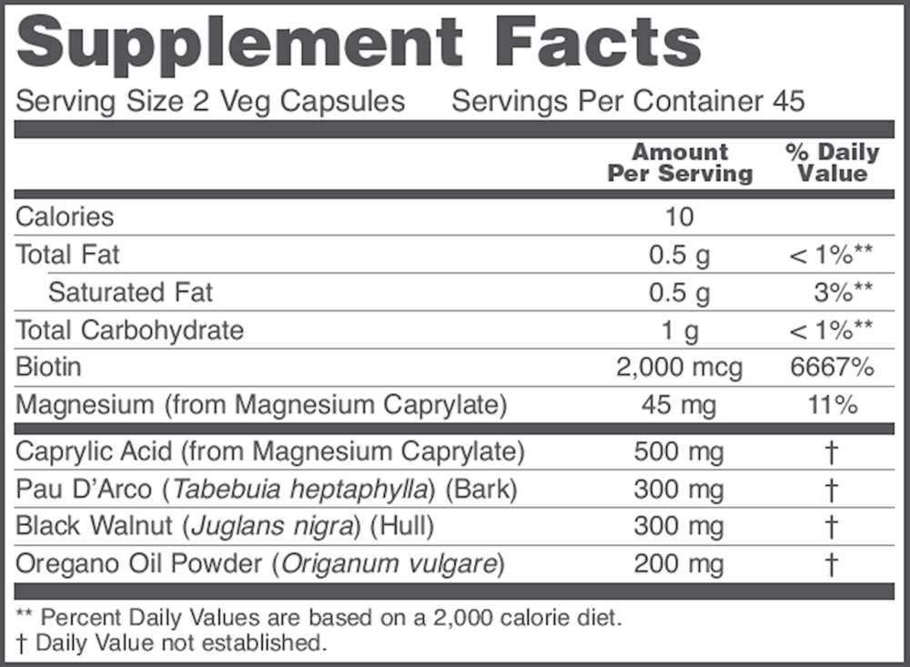 OrthoFlora Yeast Support, 90 Capsules , Brand_Protocol for Life Balance capsules Form_Capsules Requires Consultation Size_90 Capsules