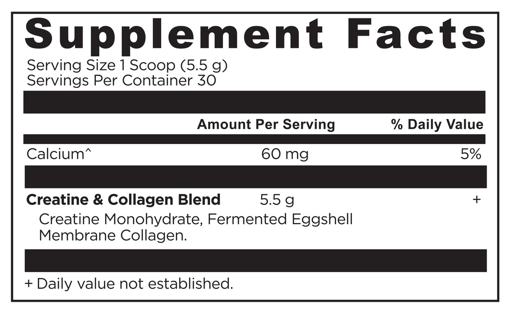 Ancient Nutrition Creatine + Collagen - Unflavored - supplement facts