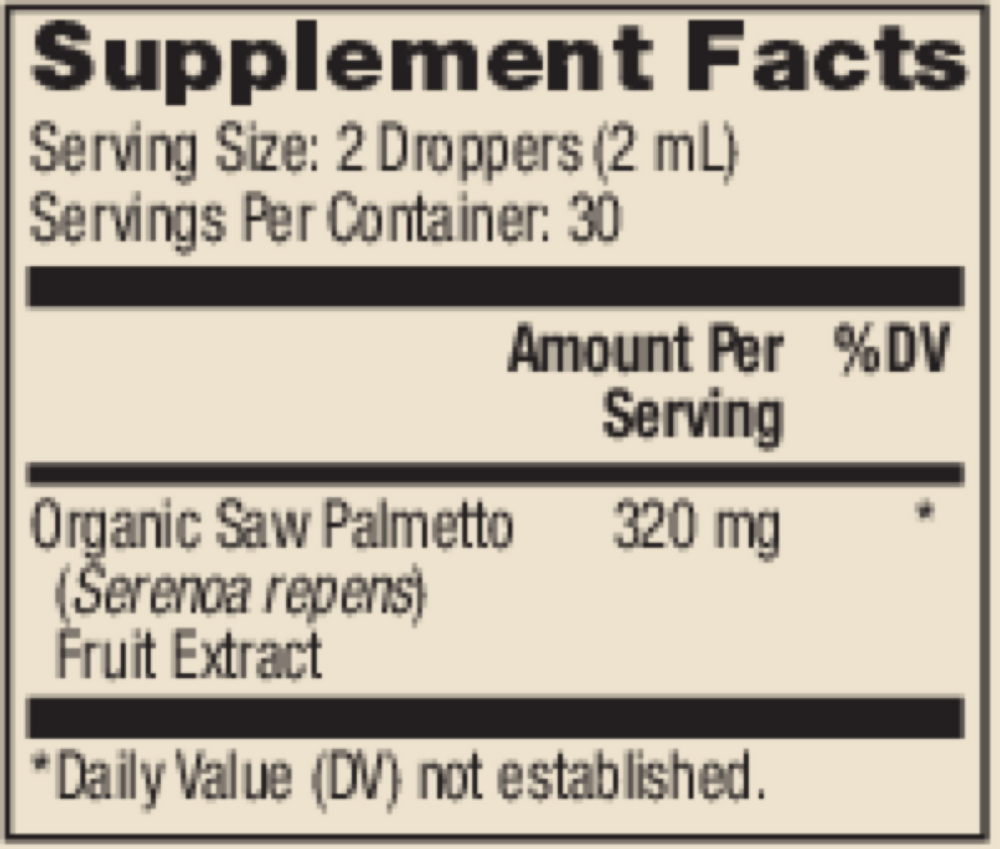 Organic Saw Palmetto, 60 mL Liquid