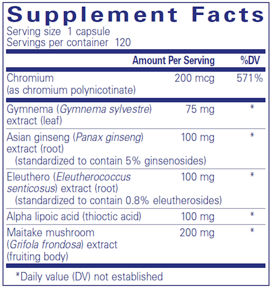 Glucose Support Formula, 120 Capsules , Brand_Pure Encapsulations caps Emersons