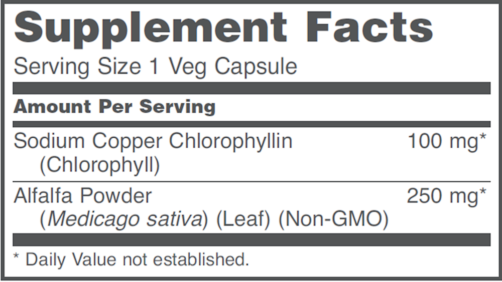Chlorophyll 100mg, 90 Capsules , Brand_Protocol for Life Balance capsules Form_Capsules Requires Consultation Size_90 Capsules