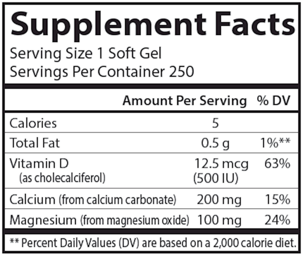 Calcium & Magnesium Gels, 250 Softgels