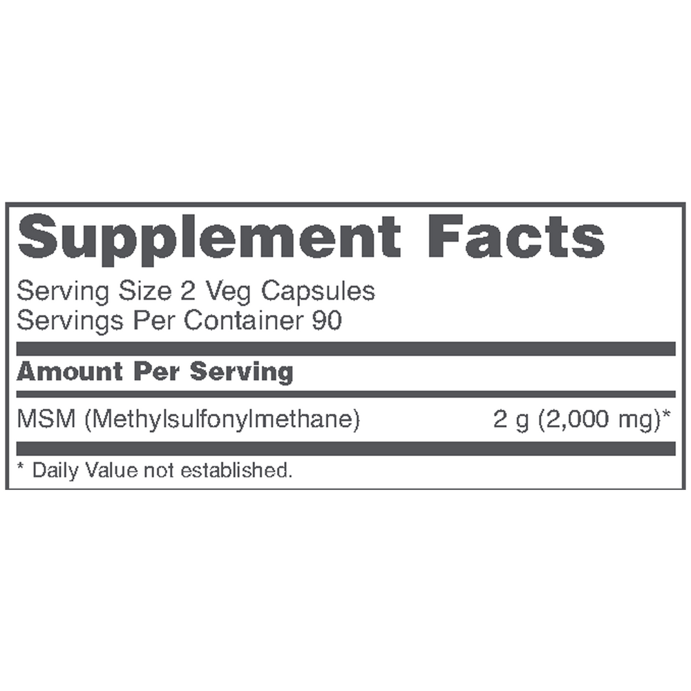 MSM Bio-Available Sulfur, 180 Capsules , Brand_Protocol for Life Balance capsules Form_Capsules Requires Consultation Size_180 Capsules