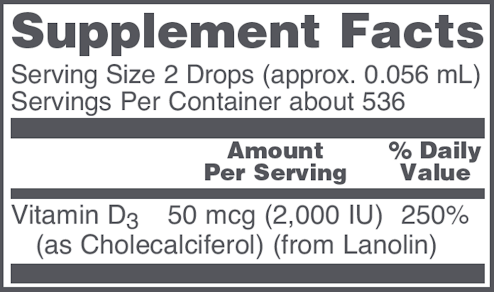 Vitamin D3 2,000IU, 30 Milliliters , Brand_Protocol for Life Balance Form_Liquid liquid Requires Consultation Size_30 Milliliters