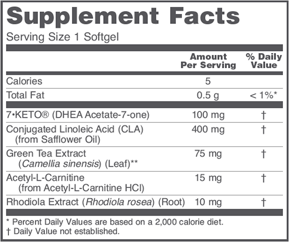 7-Keto LeanGels 100mg, 60 Softgel Capsules , Brand_Protocol for Life Balance Form_Softgels Requires Consultation Size_60 Softgel Capsules softgels