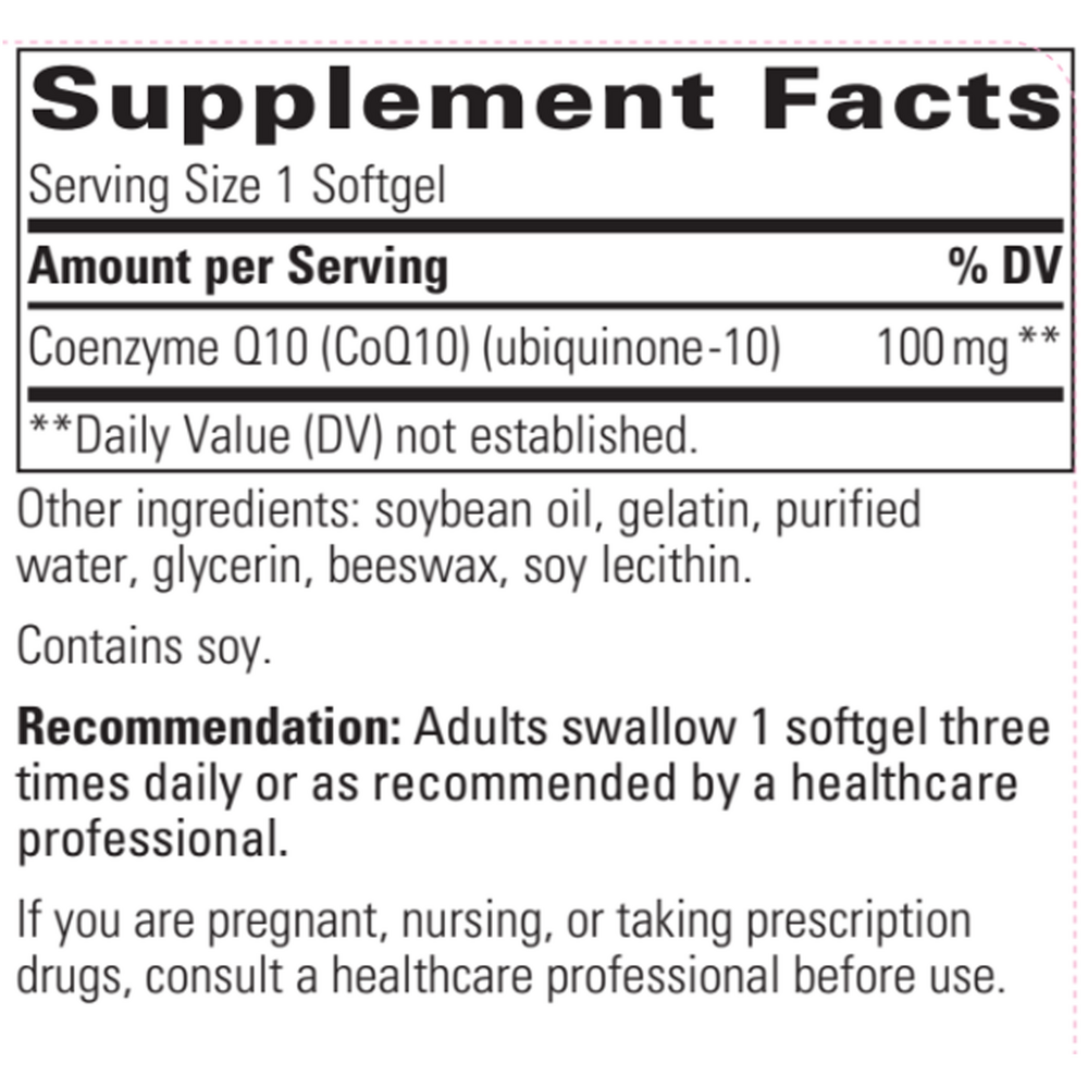 CoQ10 100mg, 60 Softgels