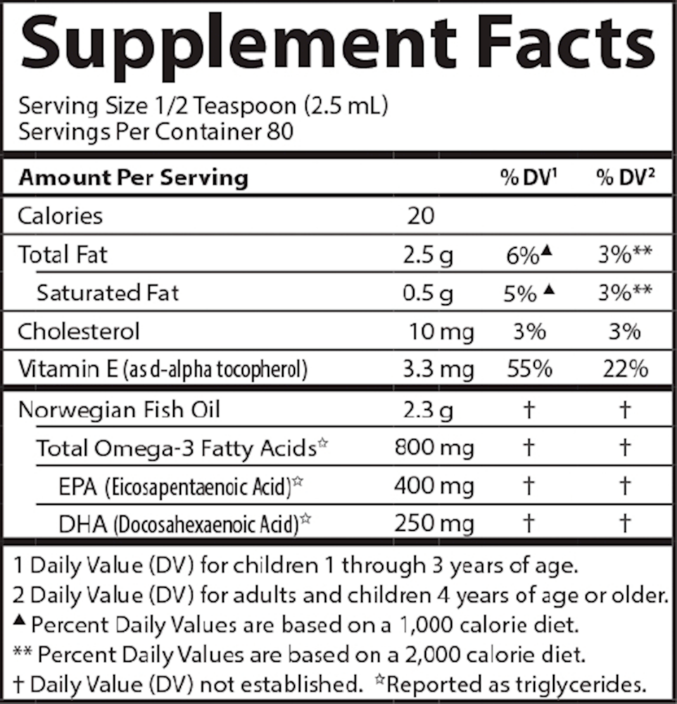 Carlson® for Kids Finest Fish Oil Lemon, 200 mL Liquid