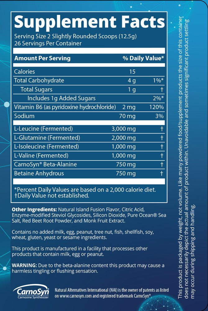 BCAA+G Reload - Island Fusion, 330 Grams