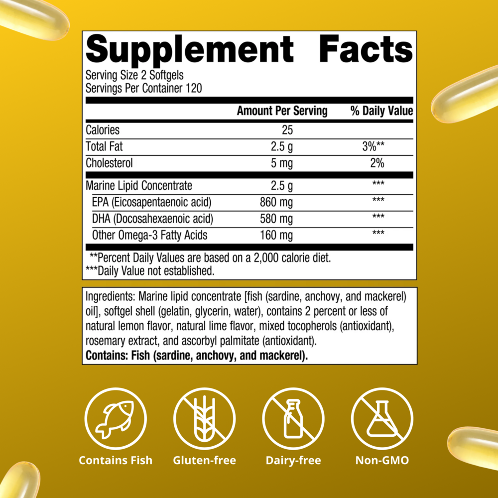 OmegaGenics® EPA-DHA 720, Lemon Flavor, 240 Softgels , Emersons Emersons-Alt Form_Softgels softgels