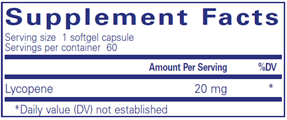 Lycopene, 20 mg, 60 Softgels , Brand_Pure Encapsulations Emersons Form_Softgels Requires Consultation Size_60 Softgel Capsules softgels