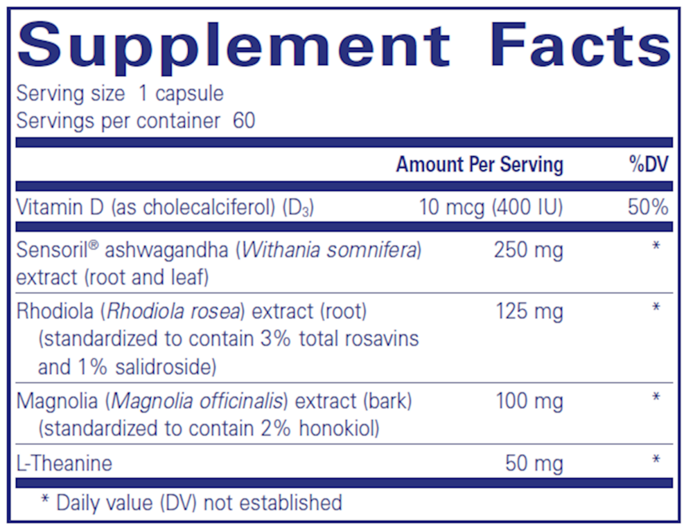 Cortisol Calm, 60 Capsules , Brand_Pure Encapsulations Form_Capsules Requires Consultation Size_60 Capsules