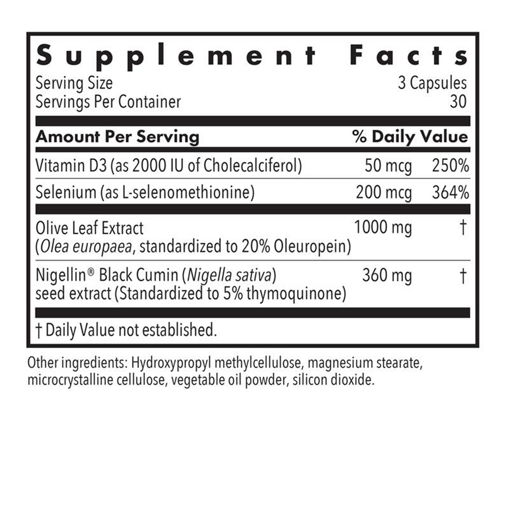 Allergy Research Group Immuno Thyroid CV - supplement facts label