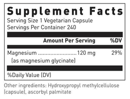 Magnesium Glycinate, 240 Capsules