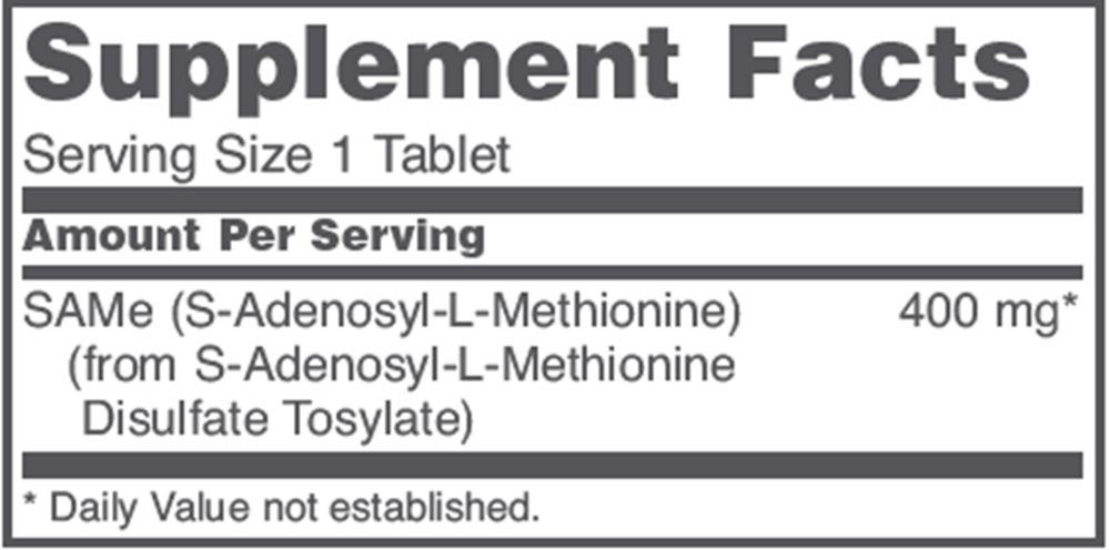 SAMe 400mg, 60 Tablets , Brand_Protocol for Life Balance Form_Tablets Requires Consultation Size_60 Tablets tablets