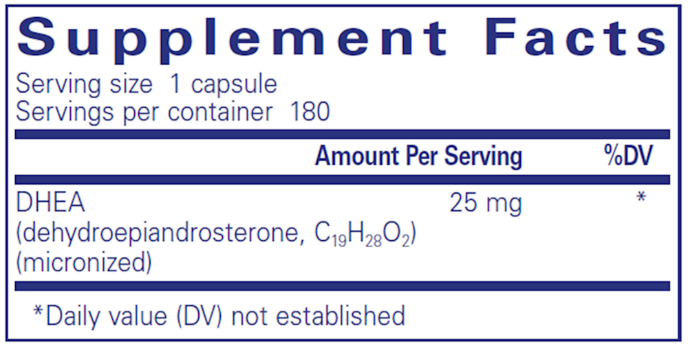 DHEA 25mg, 180 Capsules , Brand_Pure Encapsulations Form_Capsules Requires Consultation Size_180 Capsules