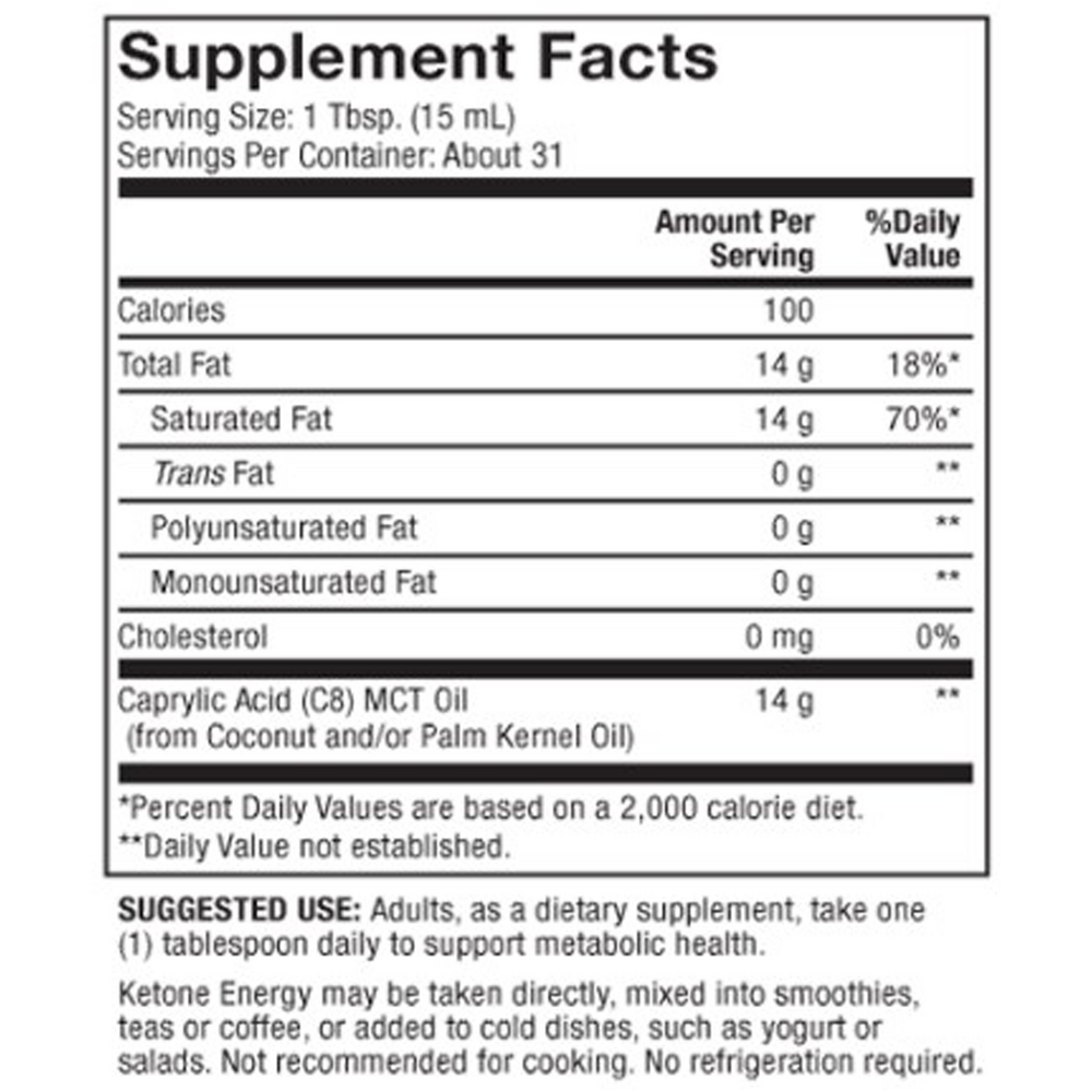 Biothin® Ketone Energy MCT Oil, 473 mL Liquid