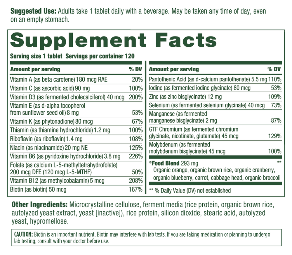 Men Over 55 One Daily, 120 Tablets