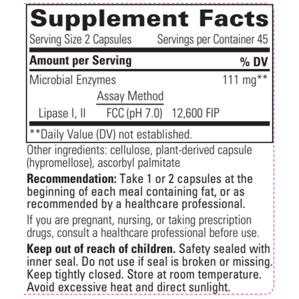 Lipase Concentrate-HP, 90 Capsules