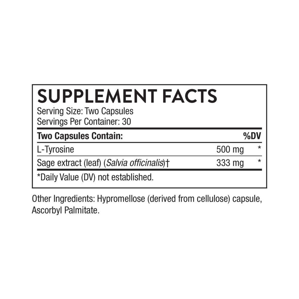 Clear Focus with Sage for Memory and Attention, 60 Capsules , Brand_Thorne Research Form_Capsules Size_60 Capsules