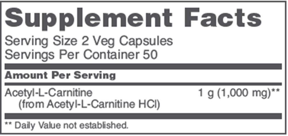 Acetyl-L-Carnitine 500mg, 100 Capsules , Brand_Protocol for Life Balance capsules Form_Capsules Requires Consultation Size_100 Capsules