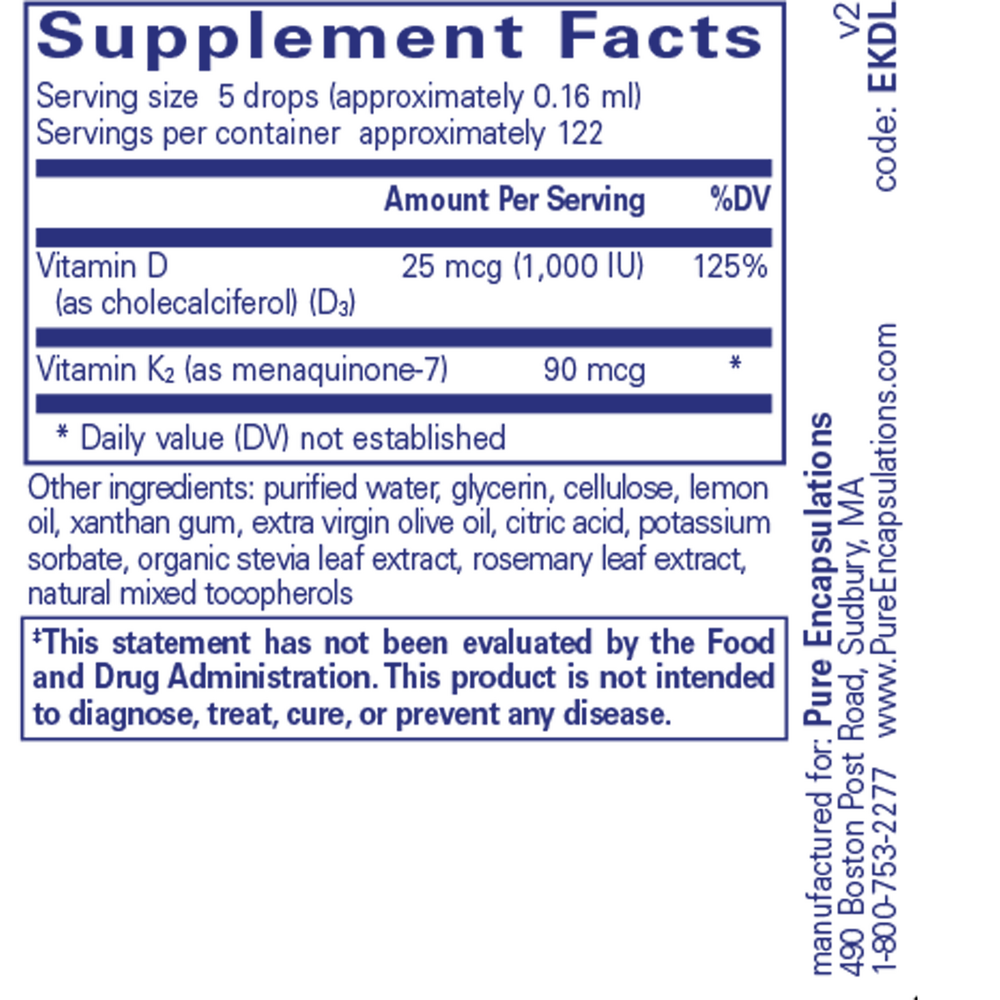 EmulsiSorb K2/D3 liquid, 20 Milliliters , Brand_Pure Encapsulations Form_Liquid Requires Consultation Size_20 Milliliters