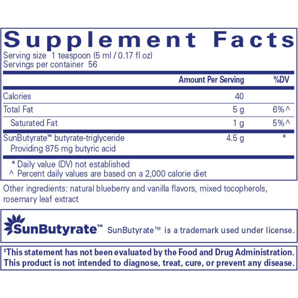 SunButyrate™-TG liquid, 9.5 Fl Oz (270 mL) Liquid , Brand_Pure Encapsulations Emersons liquid