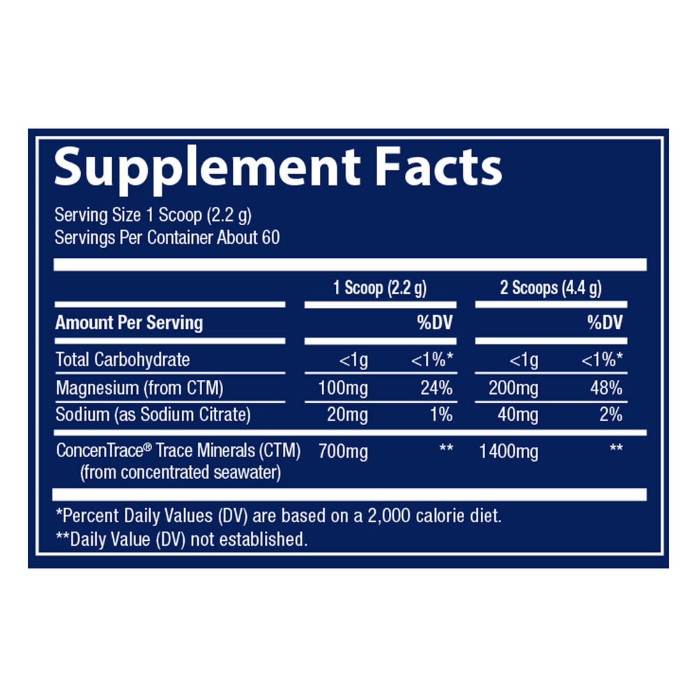 ConcenTrace Daily Mineral Powder - Blue Raspberry, 132 g Powder