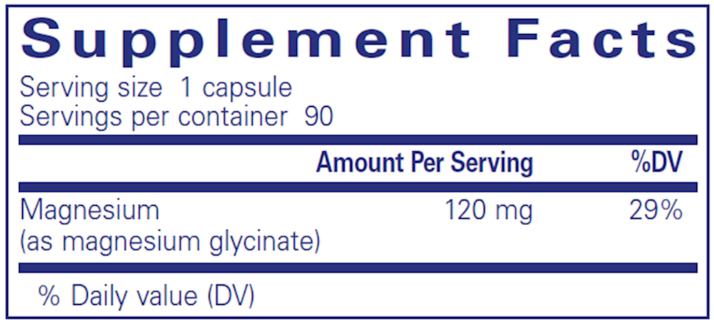 Magnesium Glycinate - 90 Capsules , Pure Encapsulations