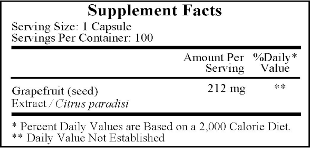 Paracan MYC (Grapefruit Seed Ext 200mg), 100 Capsules