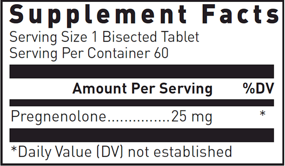 Pregnenolone 25mg, 60 Tablets