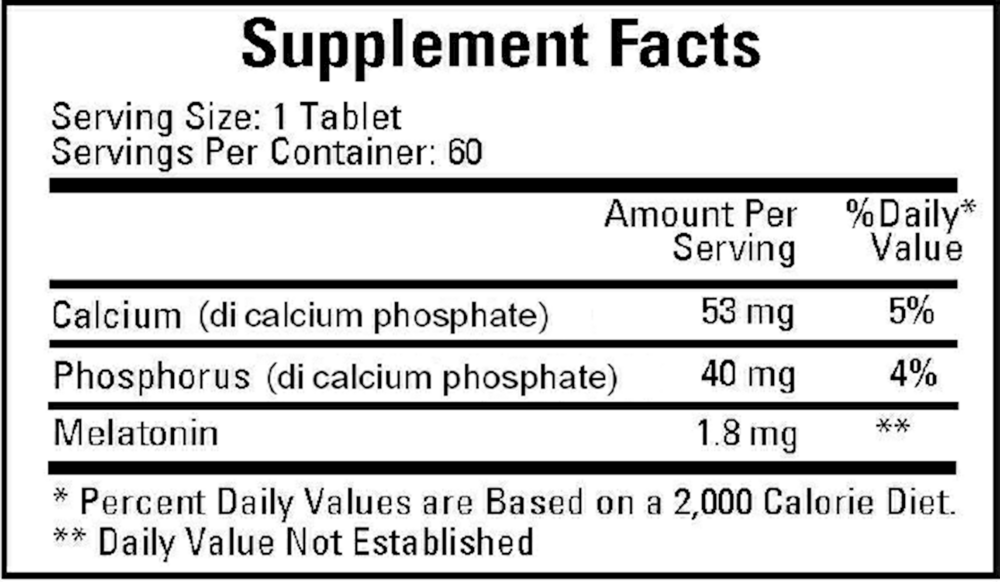 Multiphasic Melatonin SR (1.8mg), 60 Tablets