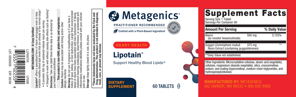 Lipotain®, 60 Tablets , Emersons Emersons-Alt Form_Tablets tabs