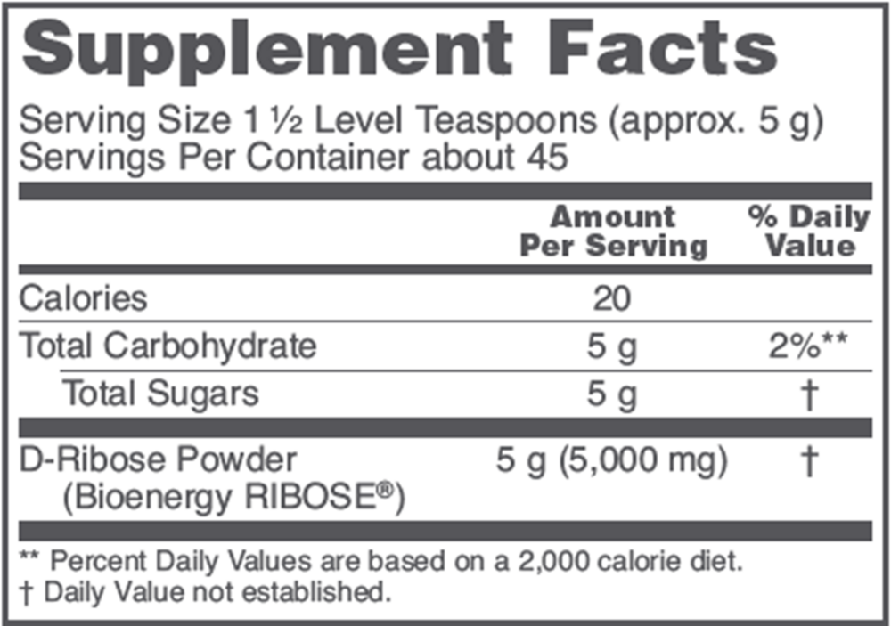 Pure D-Ribose Powder, 8 Oz (227 g) Powder , Brand_Protocol for Life Balance Form_Powder powder Requires Consultation Size_227 Grams Size_8 Oz
