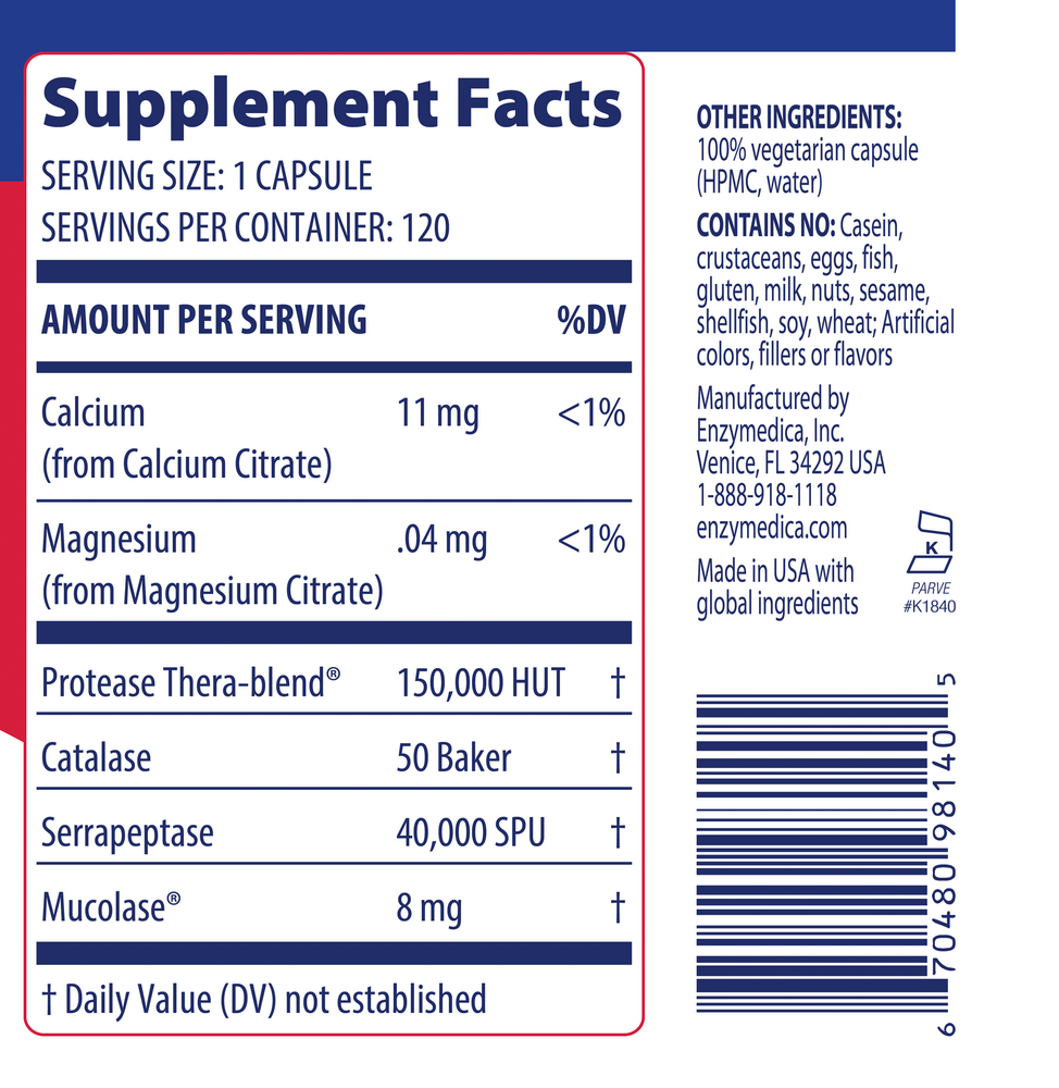 Immune Defense® Regular Strength (formerly Enzyme Defense), 120 Capsules
