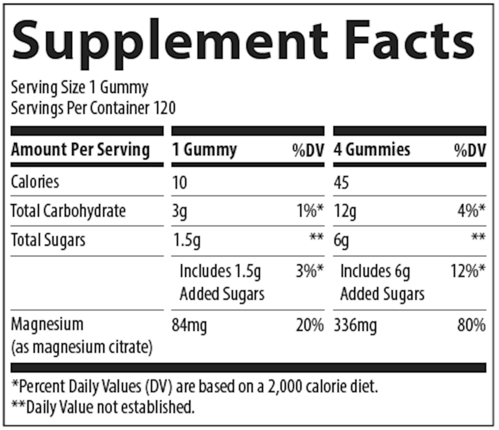 Magnesium Gummies - Watermelon, 120 Gummies